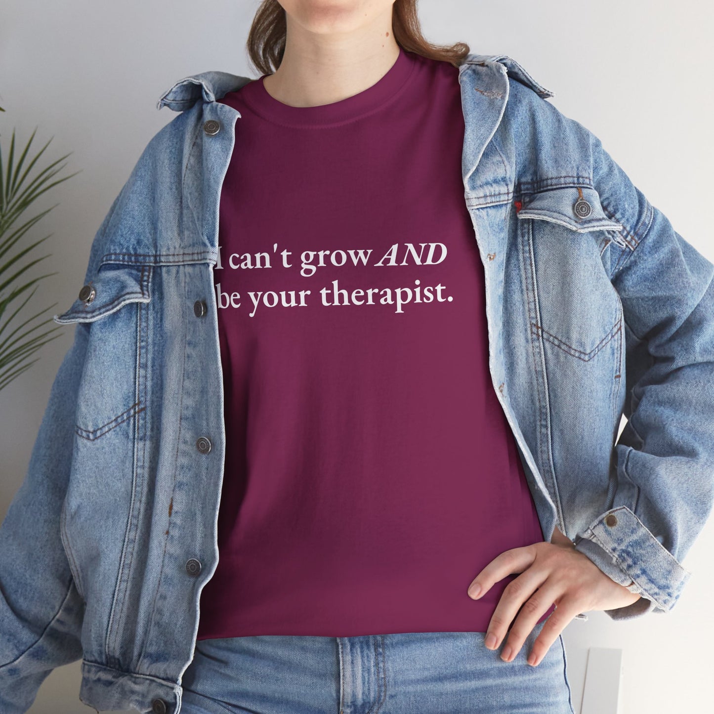 Not Your Therapist CORE Work Unisex Heavy Cotton Tee - Empowering Personal Boundaries Message Shirt