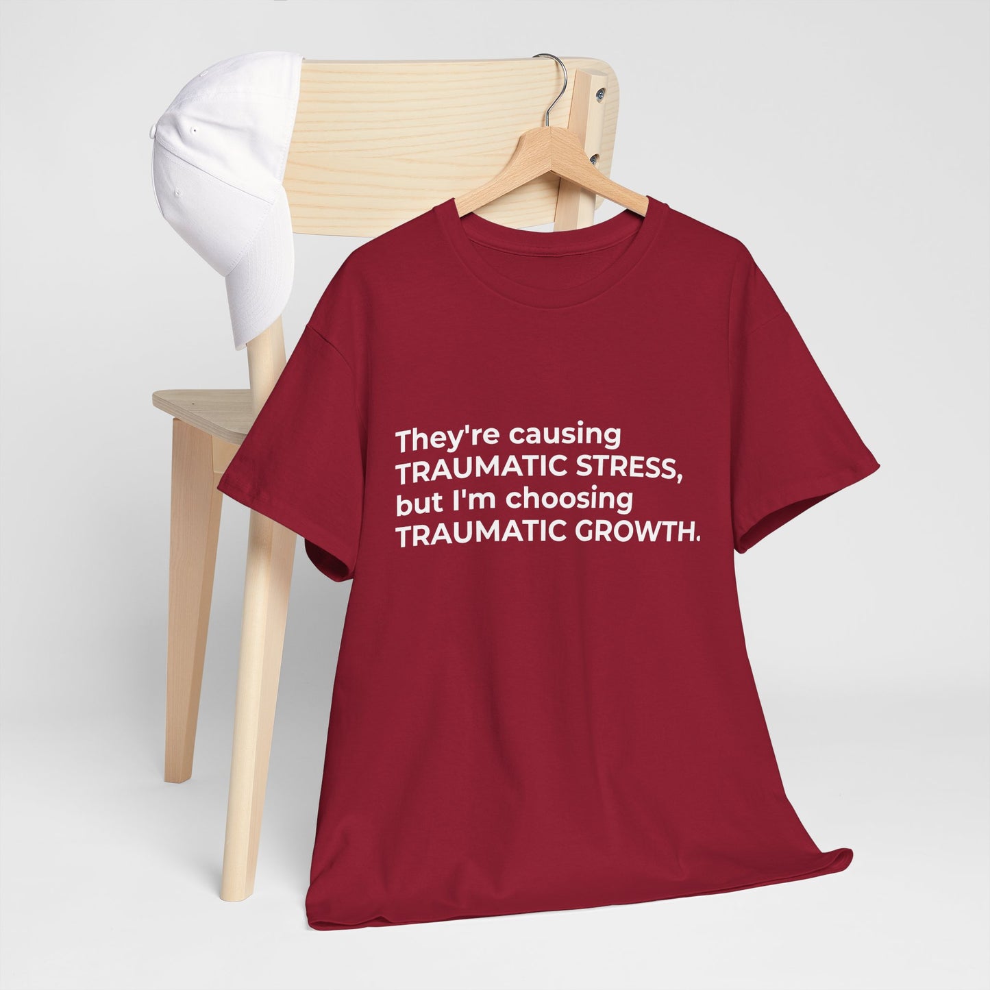 Federal Workforce Wellness Traumatic Growth Unisex Heavy Cotton Tee - Empowering Mental Resilience Message Shirt