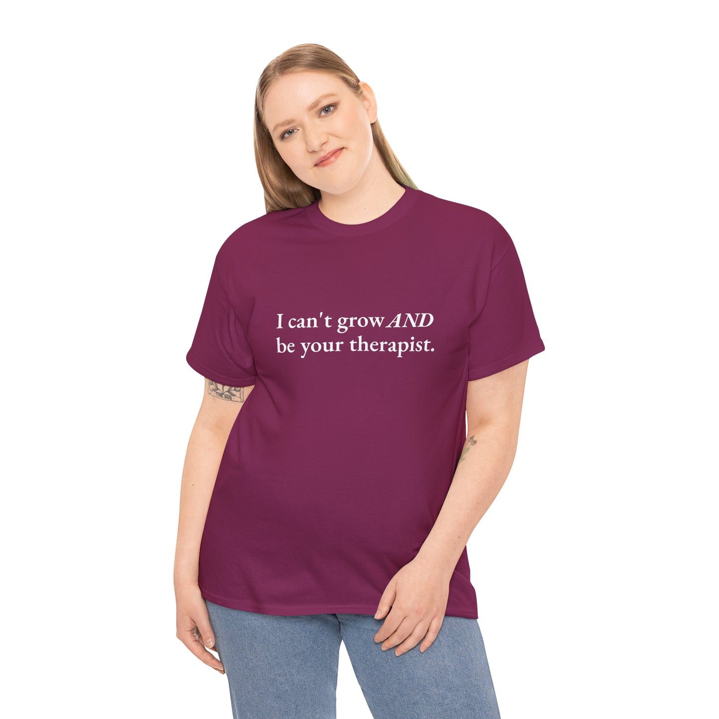Not Your Therapist CORE Work Unisex Heavy Cotton Tee - Empowering Personal Boundaries Message Shirt