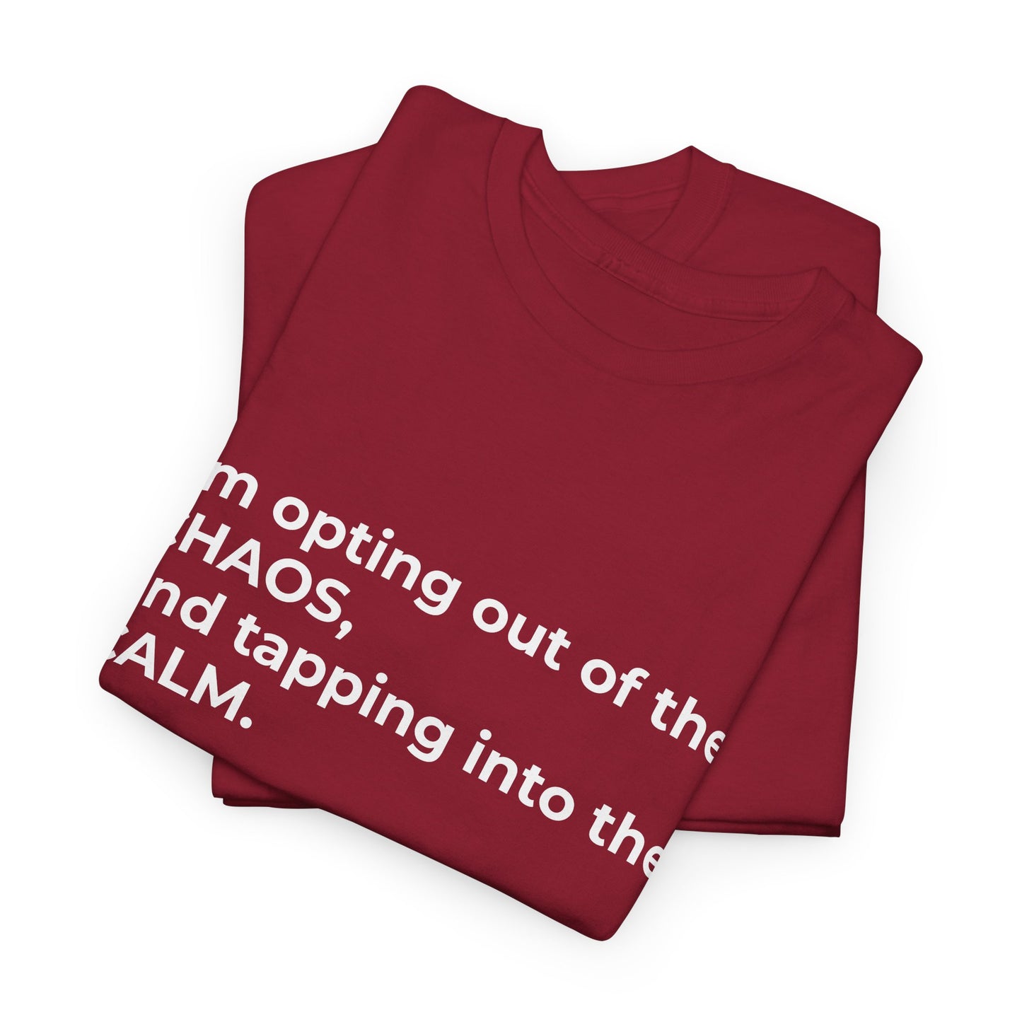 Federal Workforce Wellness Calm in Chaos Unisex Heavy Cotton Tee - Empowering Mental Resilience Message Shirt