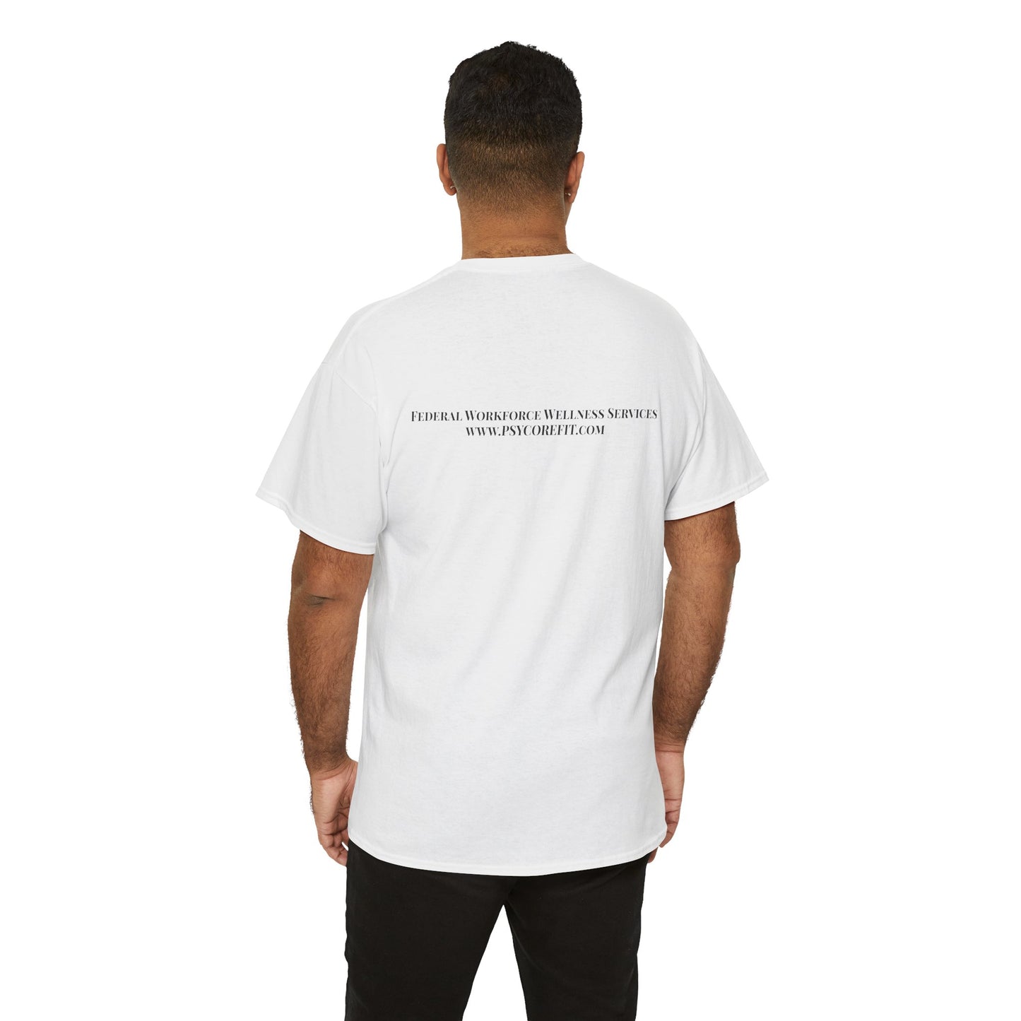 Federal Workforce Wellness Meditate Unisex Cotton Tee - Empowering Mental Resilience Message Shirt