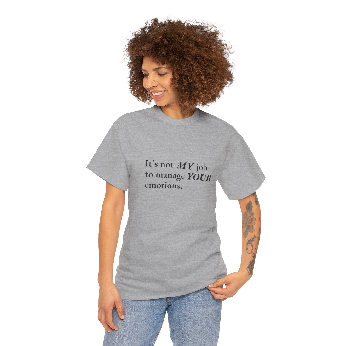 Not My Job CORE Work Unisex Heavy Cotton Tee - Empowering Personal Boundaries Message Shirt