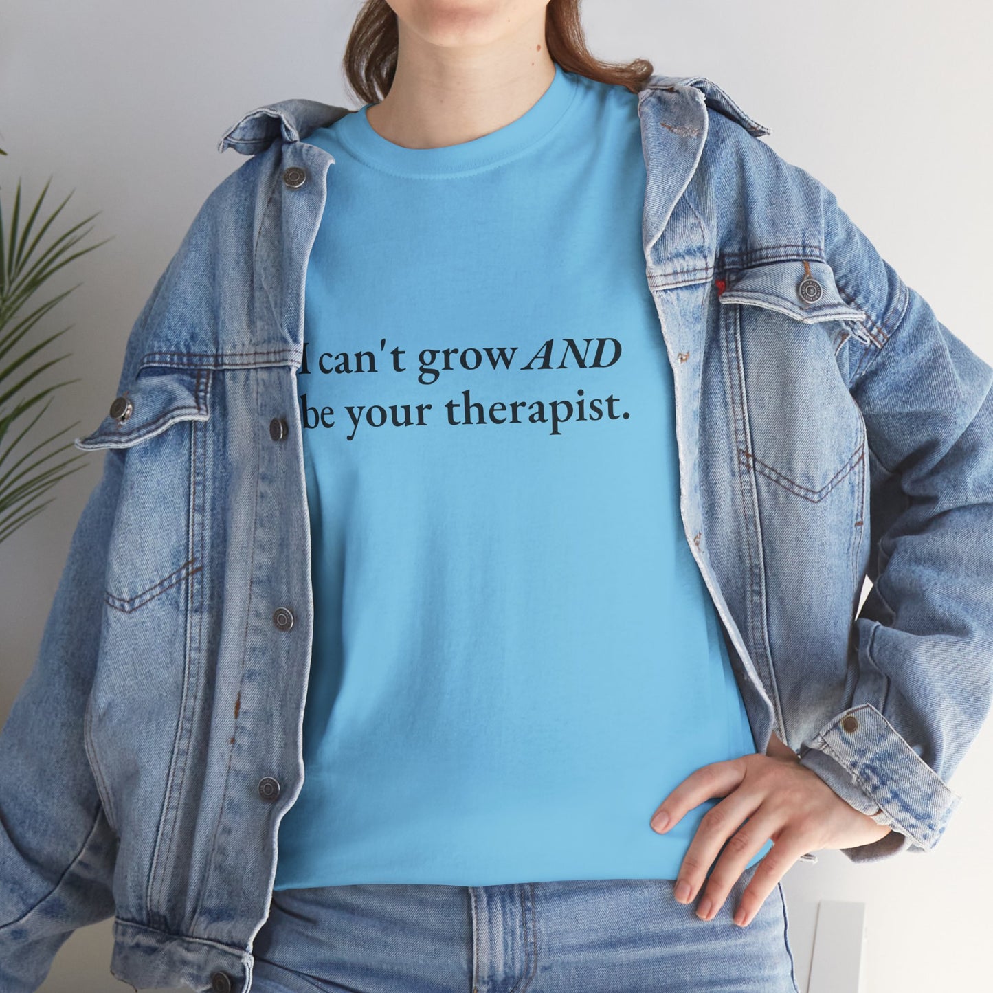 Not Your Therapist CORE Work Unisex Heavy Cotton Tee - Empowering Personal Boundaries Message Shirt