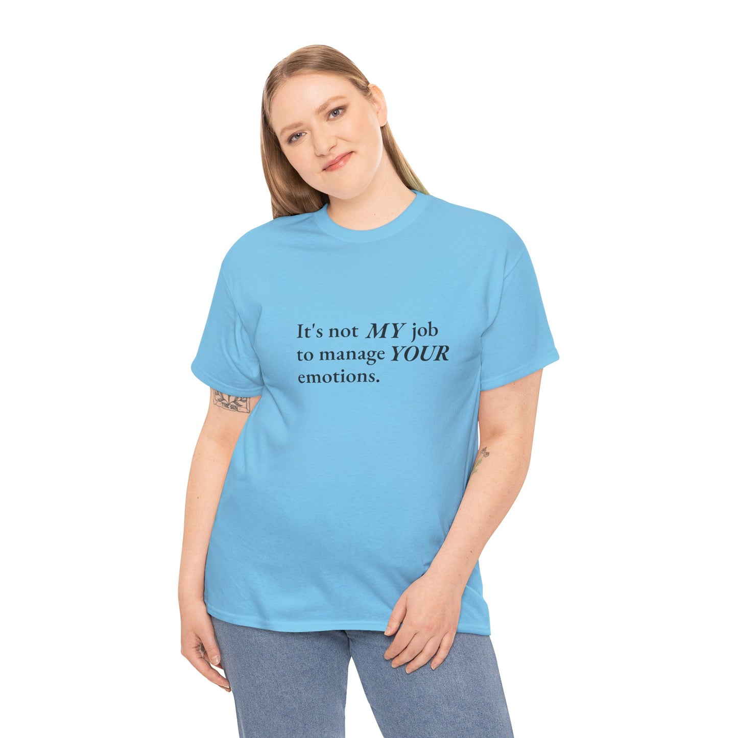 Not My Job CORE Work Unisex Heavy Cotton Tee - Empowering Personal Boundaries Message Shirt