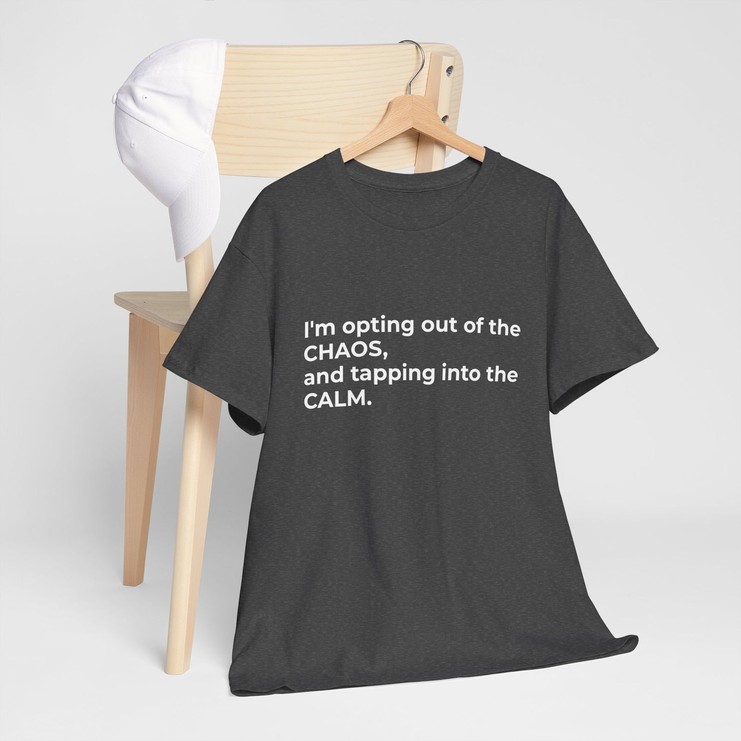 Federal Workforce Wellness Calm in Chaos Unisex Heavy Cotton Tee - Empowering Mental Resilience Message Shirt