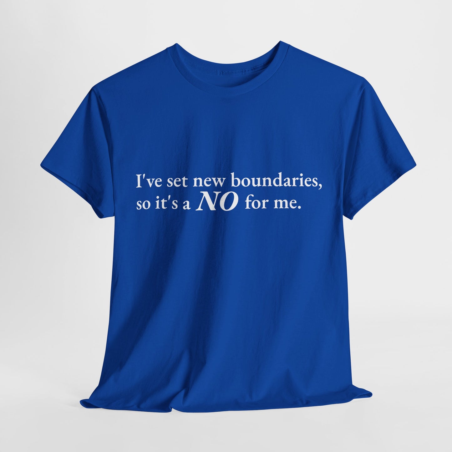 New Boundaries CORE Work Unisex Heavy Cotton Tee - Empowering Personal Boundaries Message Shirt