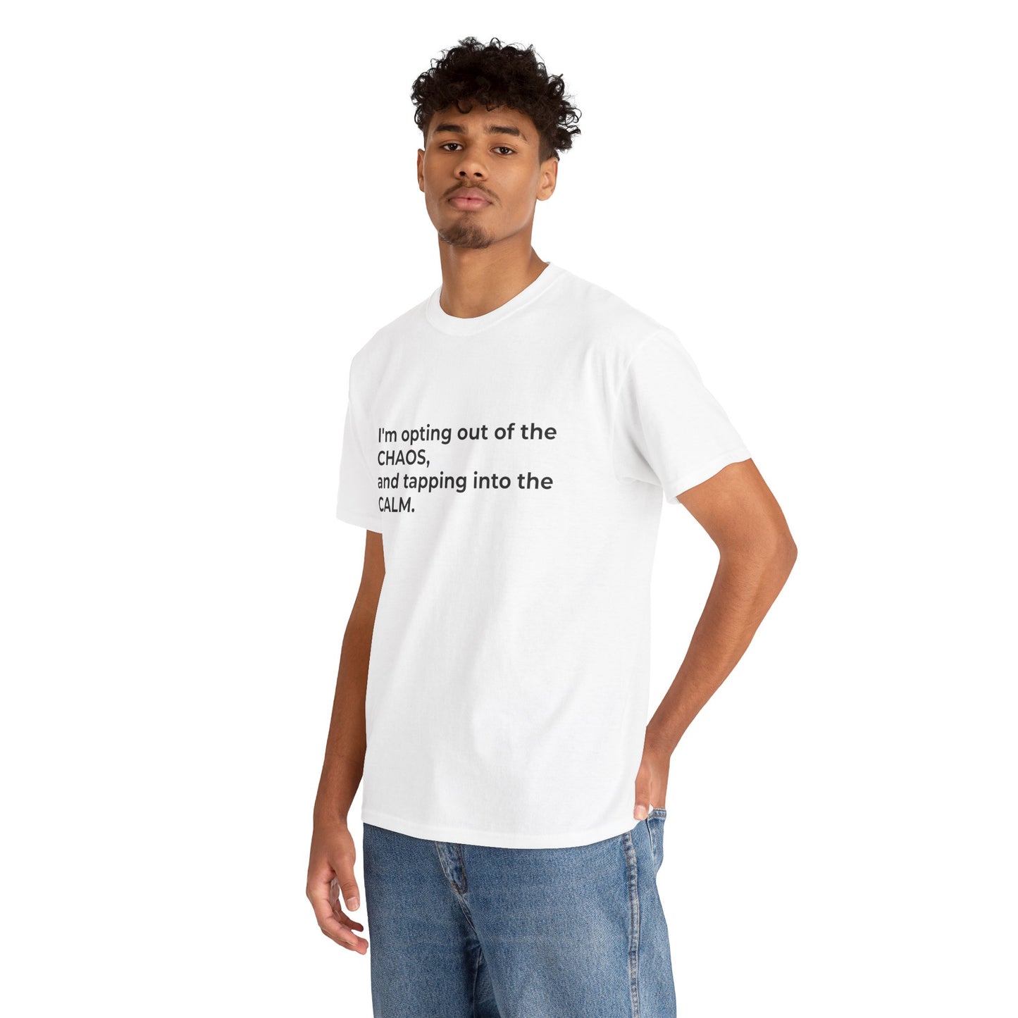 Federal Workforce Wellness Calm in Chaos Unisex Heavy Cotton Tee - Empowering Mental Resilience Message Shirt