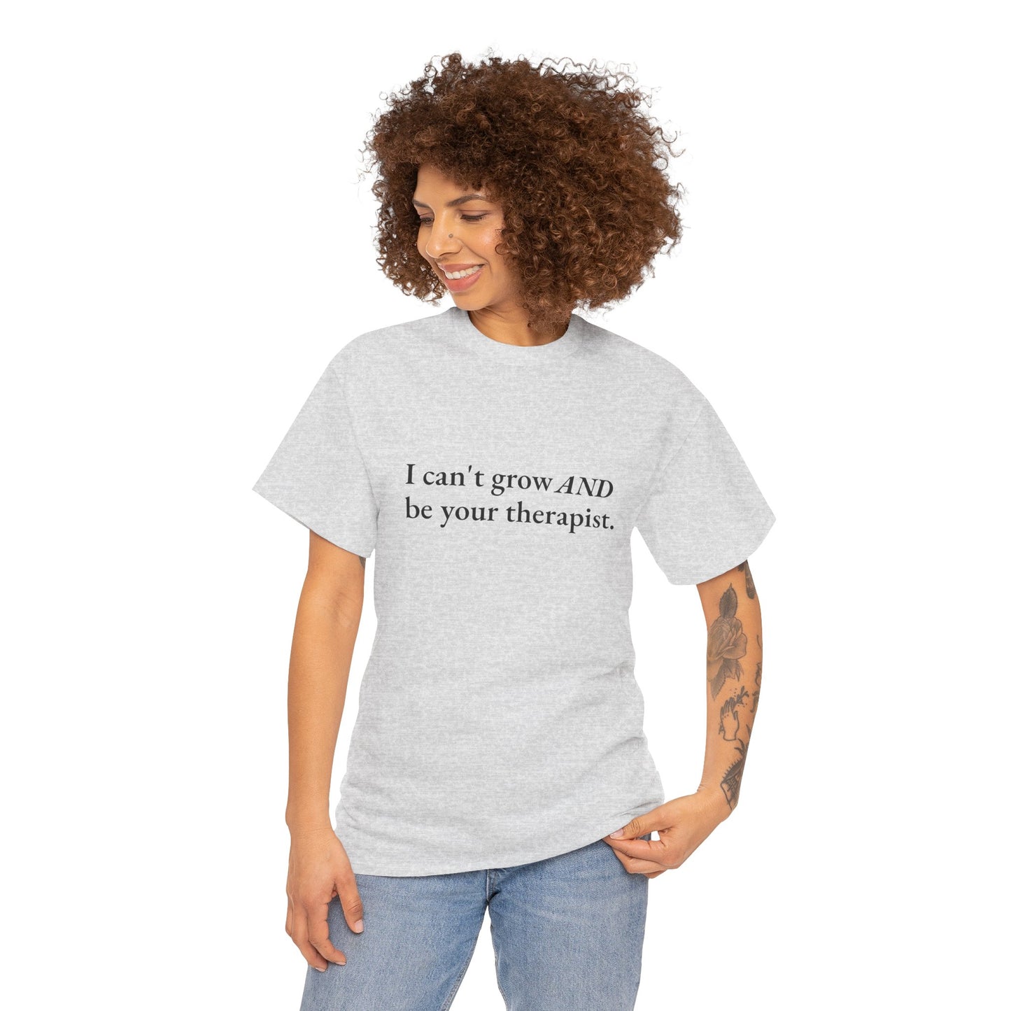 Not Your Therapist CORE Work Unisex Heavy Cotton Tee - Empowering Personal Boundaries Message Shirt