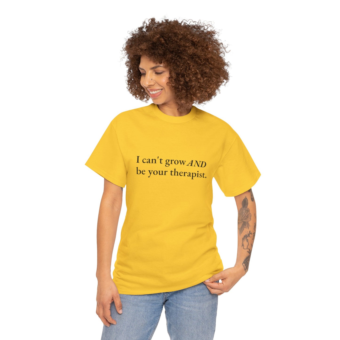 Not Your Therapist CORE Work Unisex Heavy Cotton Tee - Empowering Personal Boundaries Message Shirt