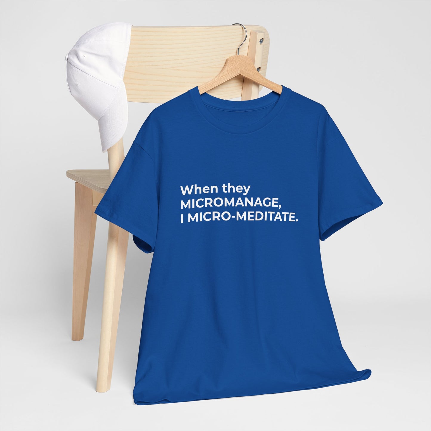 Federal Workforce Wellness Meditate Unisex Cotton Tee - Empowering Mental Resilience Message Shirt
