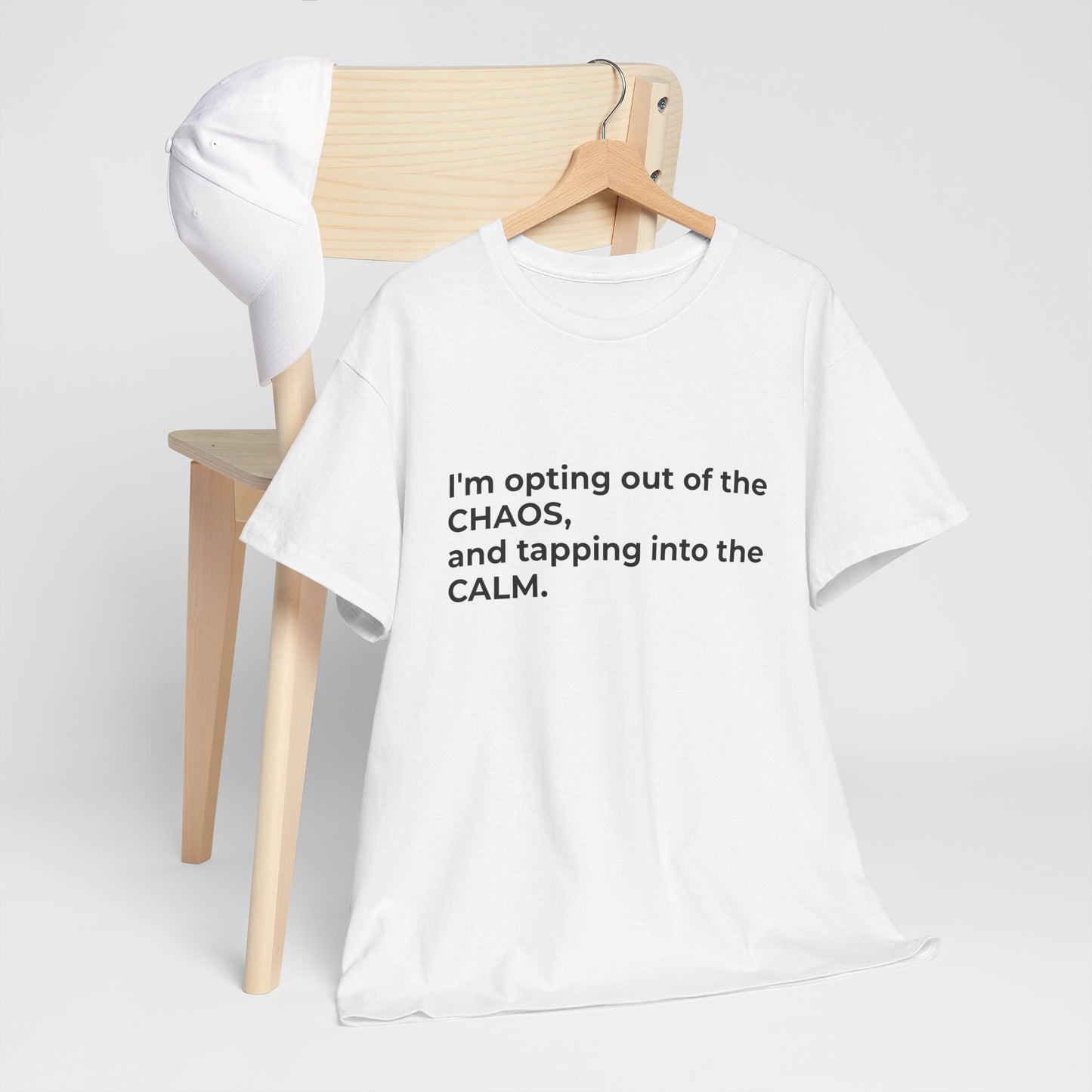Federal Workforce Wellness Calm in Chaos Unisex Heavy Cotton Tee - Empowering Mental Resilience Message Shirt