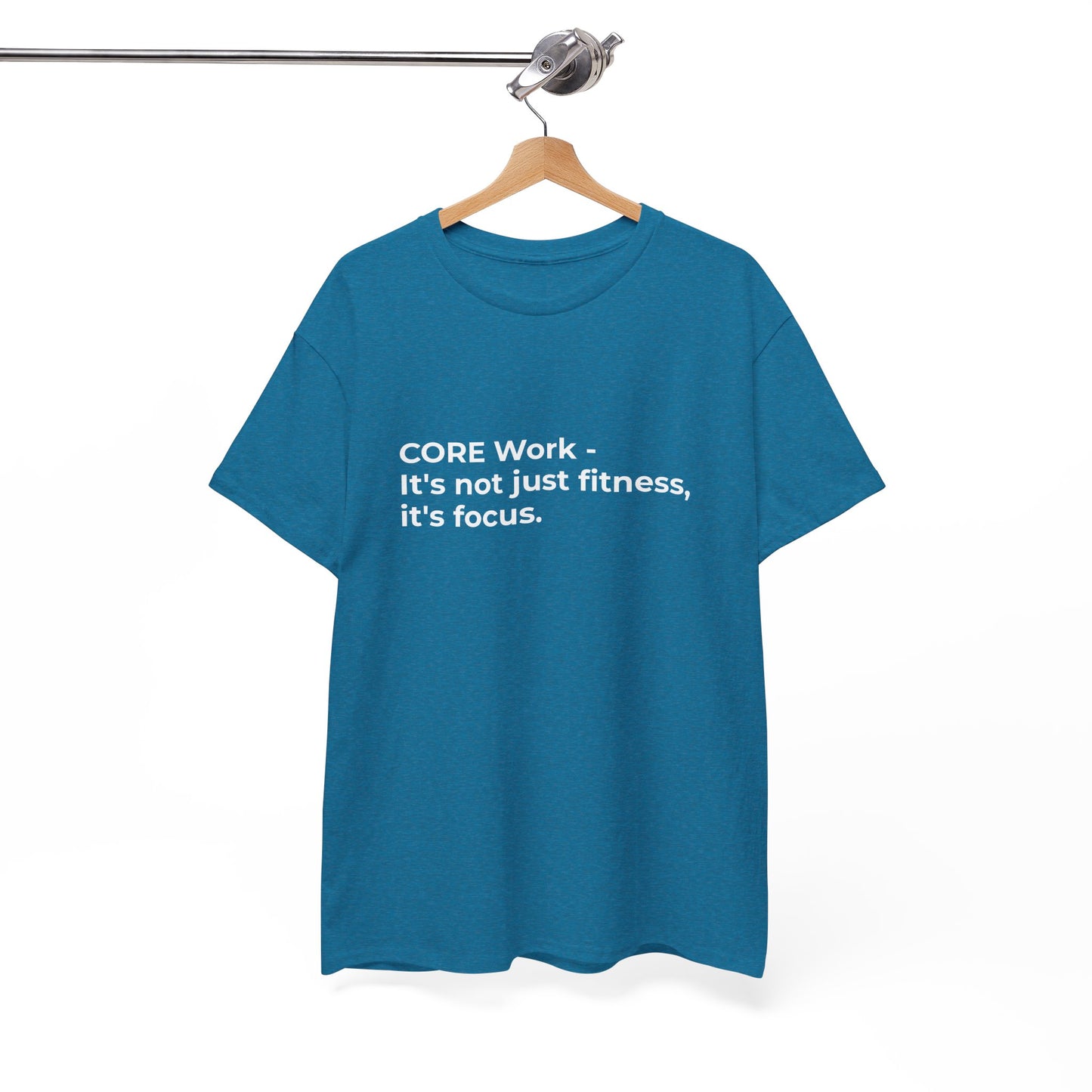 CORE Work Fitness & Focus Unisex Heavy Cotton Tee - Empowering Self-Care Message Shirt