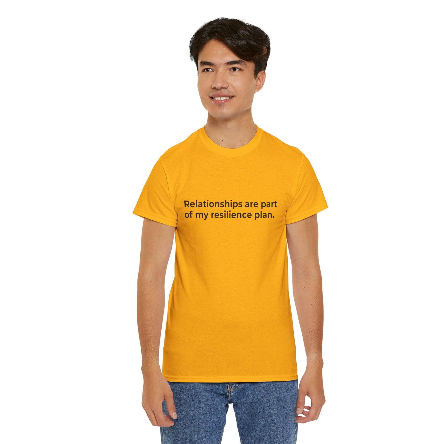 Relationships are Resilience Unisex Heavy Cotton Tee - Empowering Self-Care Message Shirt