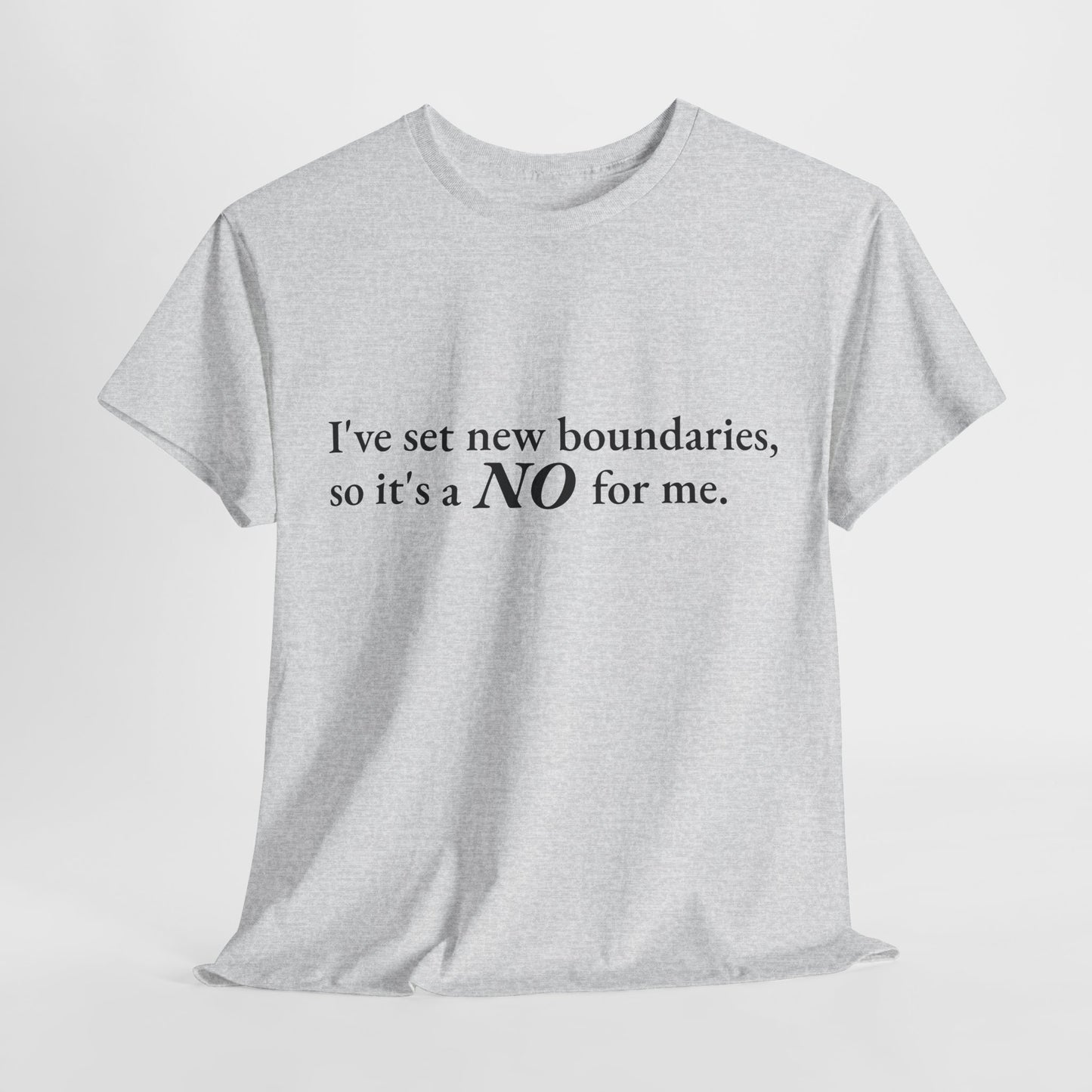 New Boundaries CORE Work Unisex Heavy Cotton Tee - Empowering Personal Boundaries Message Shirt