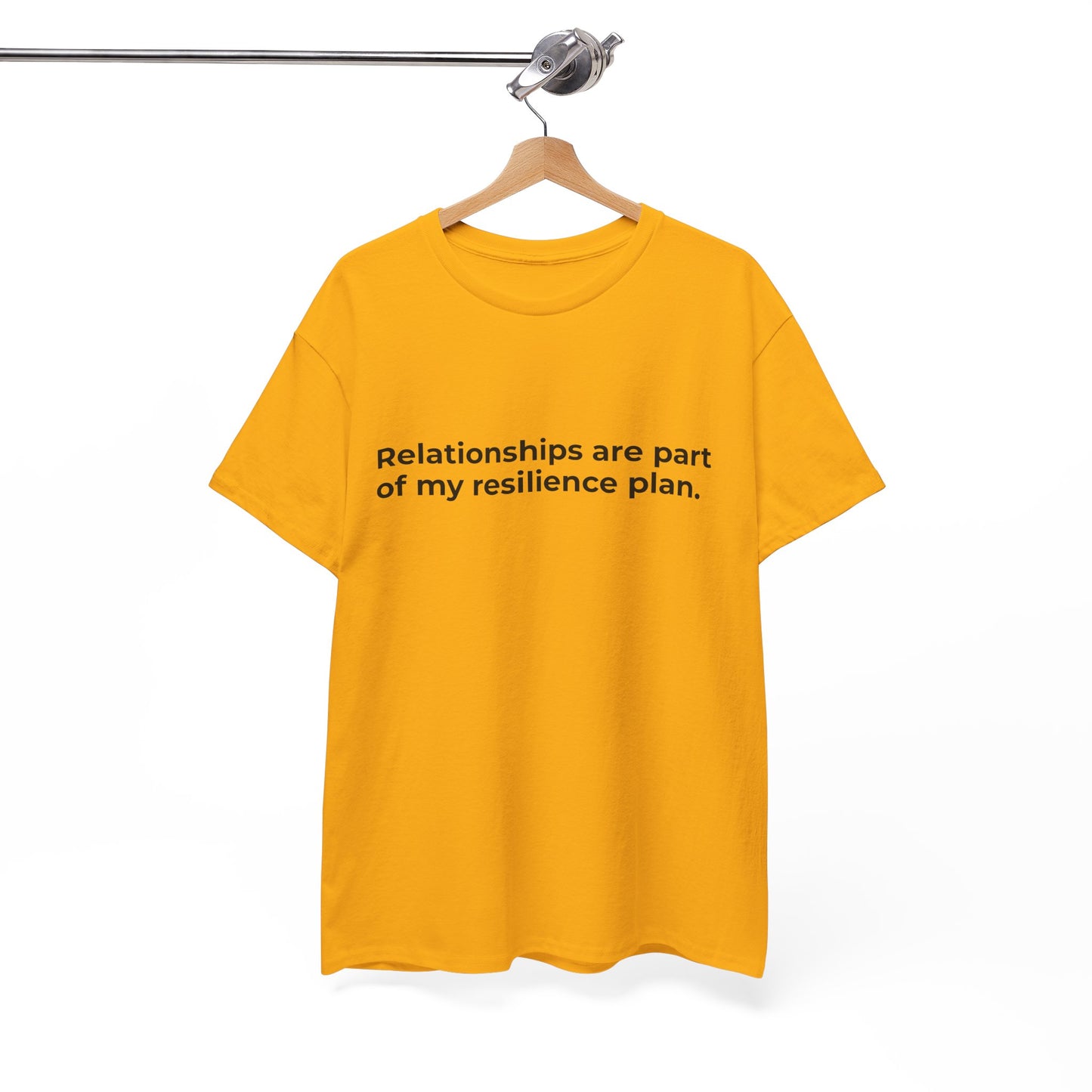Relationships are Resilience Unisex Heavy Cotton Tee - Empowering Self-Care Message Shirt