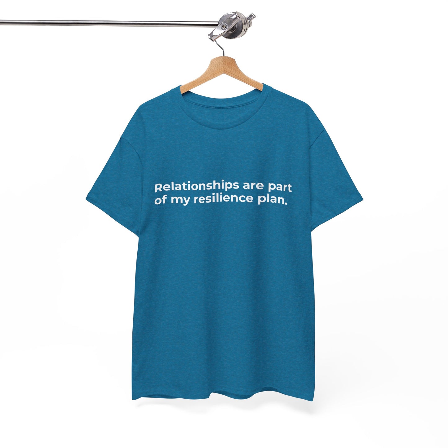 Relationships are Resilience Unisex Heavy Cotton Tee - Empowering Self-Care Message Shirt
