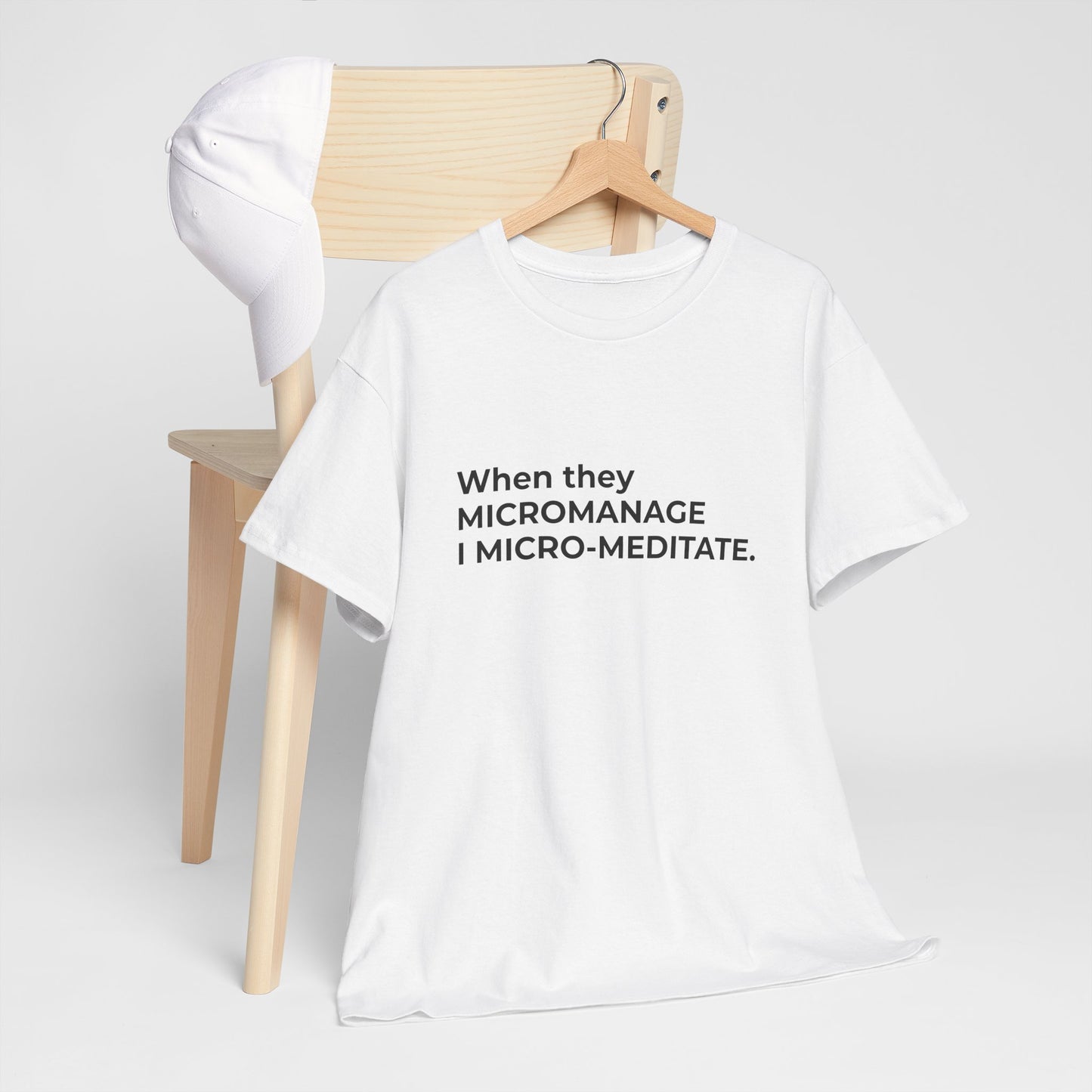 Federal Workforce Wellness Meditate Unisex Cotton Tee - Empowering Mental Resilience Message Shirt