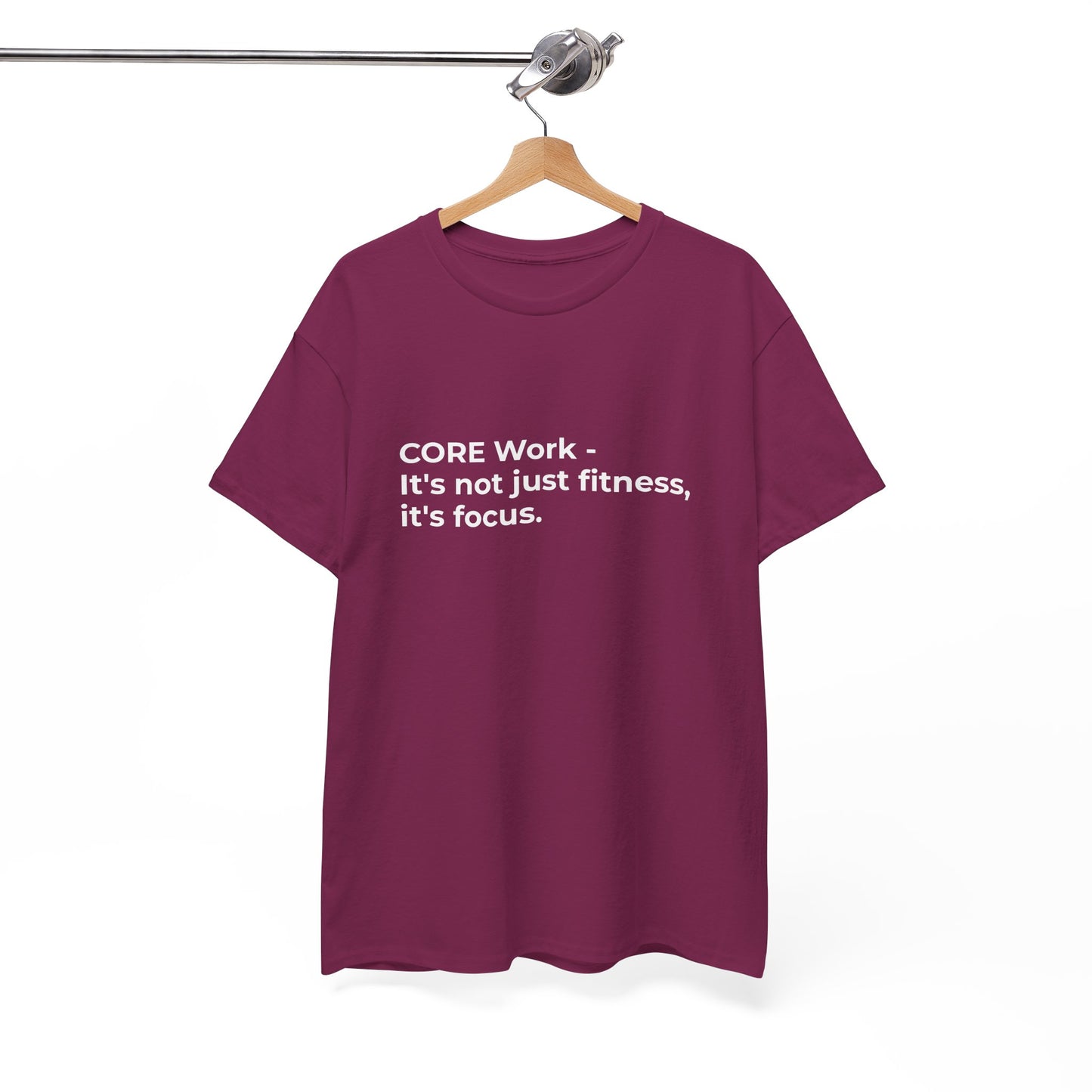 CORE Work Fitness & Focus Unisex Heavy Cotton Tee - Empowering Self-Care Message Shirt