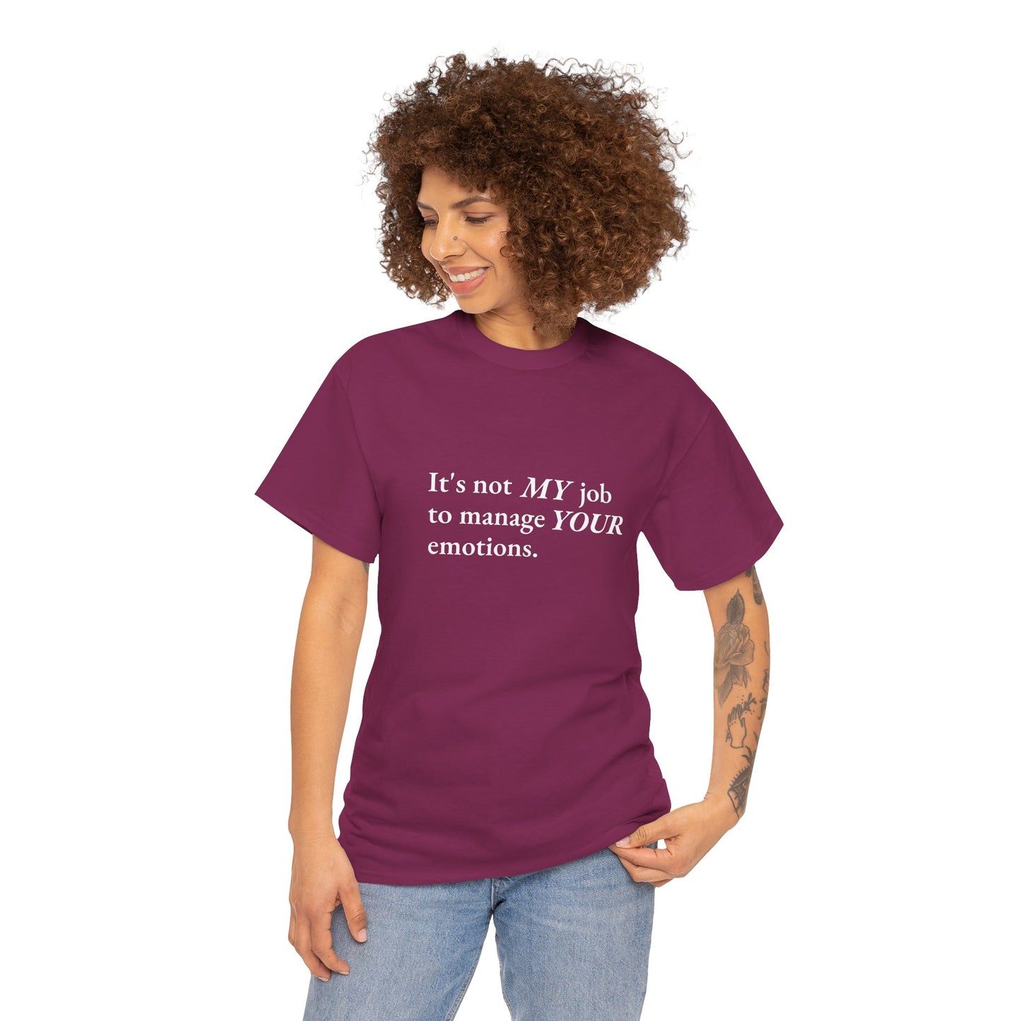 Not My Job CORE Work Unisex Heavy Cotton Tee - Empowering Personal Boundaries Message Shirt