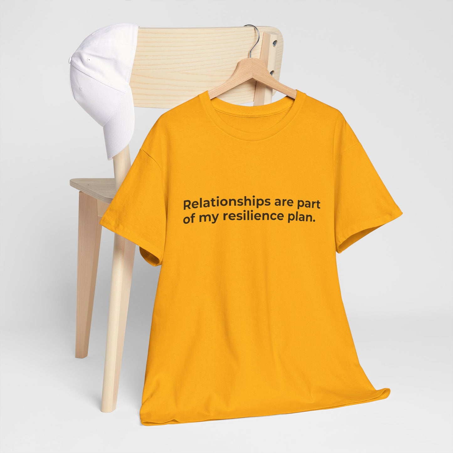 Relationships are Resilience Unisex Heavy Cotton Tee - Empowering Self-Care Message Shirt