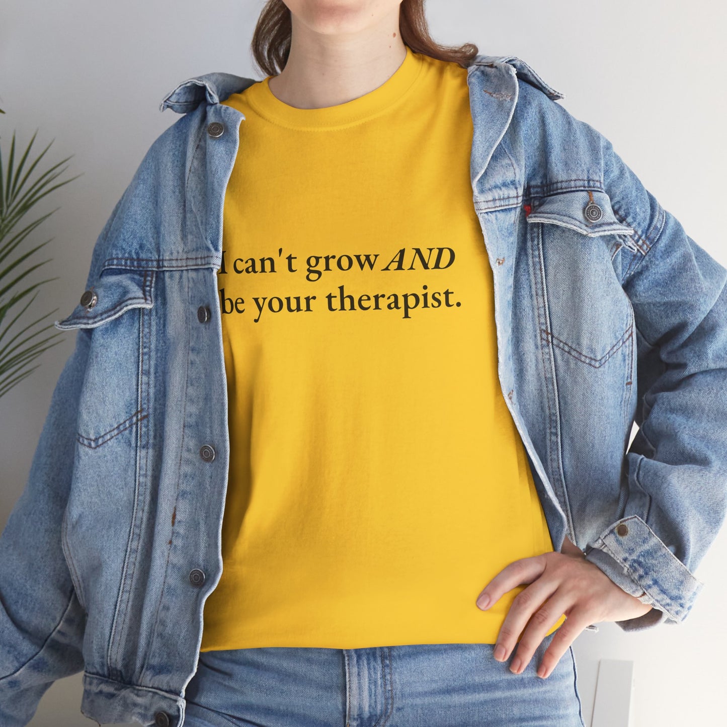 Not Your Therapist CORE Work Unisex Heavy Cotton Tee - Empowering Personal Boundaries Message Shirt