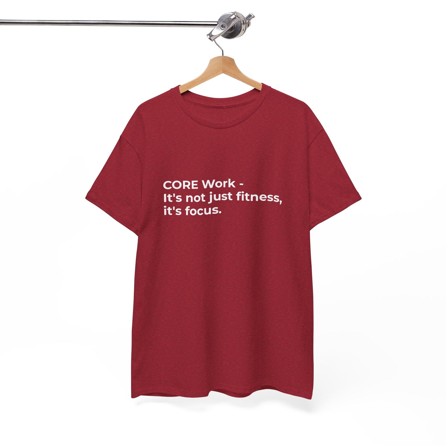 CORE Work Fitness & Focus Unisex Heavy Cotton Tee - Empowering Self-Care Message Shirt