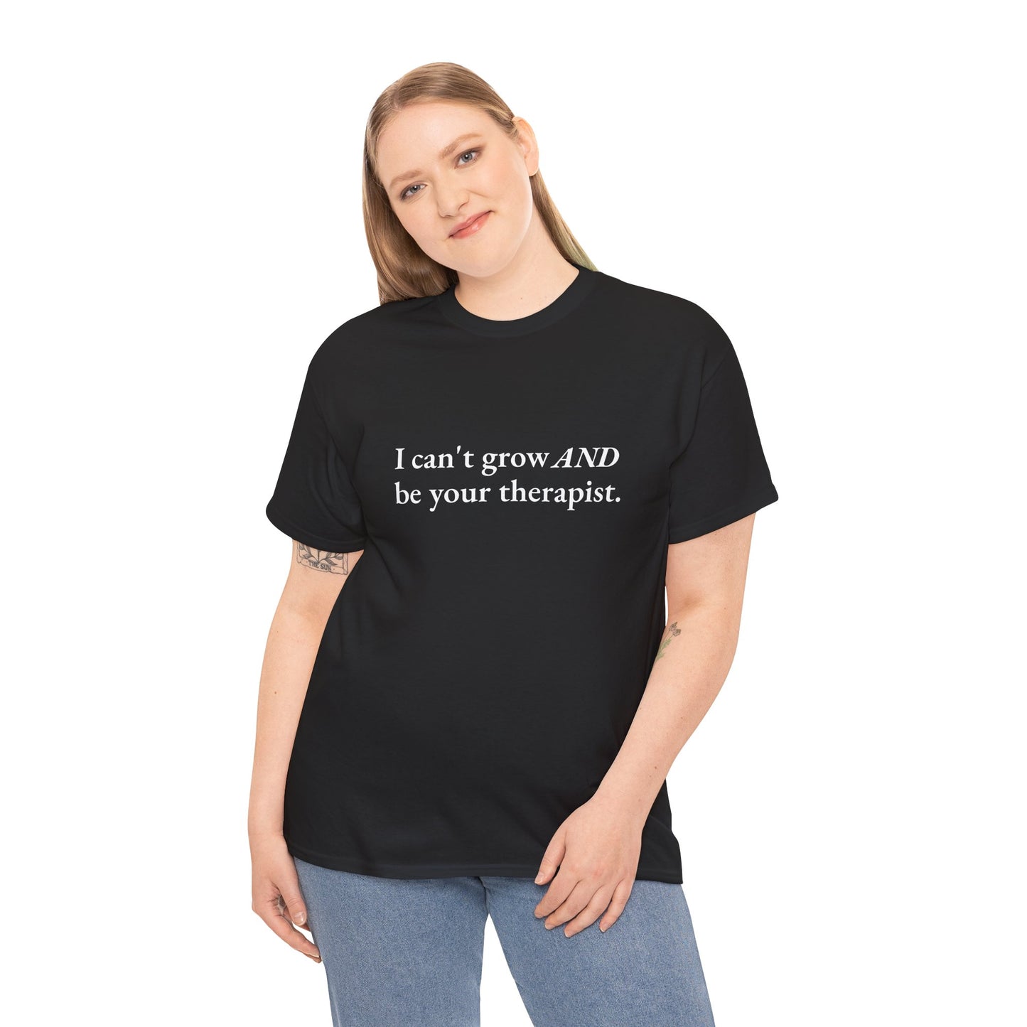 Not Your Therapist CORE Work Unisex Heavy Cotton Tee - Empowering Personal Boundaries Message Shirt