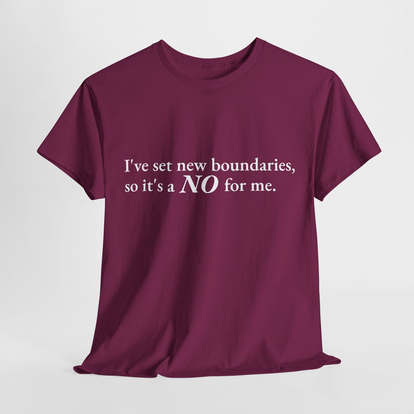 New Boundaries CORE Work Unisex Heavy Cotton Tee - Empowering Personal Boundaries Message Shirt