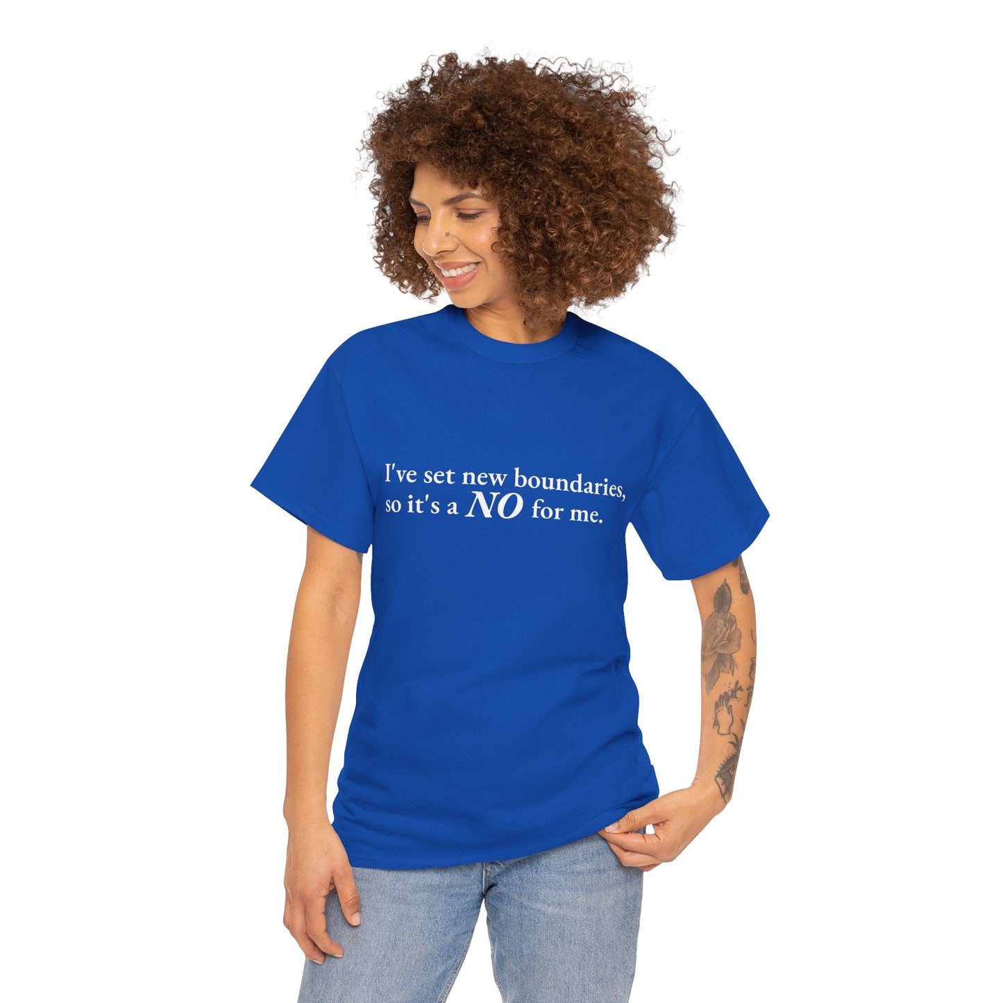 New Boundaries CORE Work Unisex Heavy Cotton Tee - Empowering Personal Boundaries Message Shirt