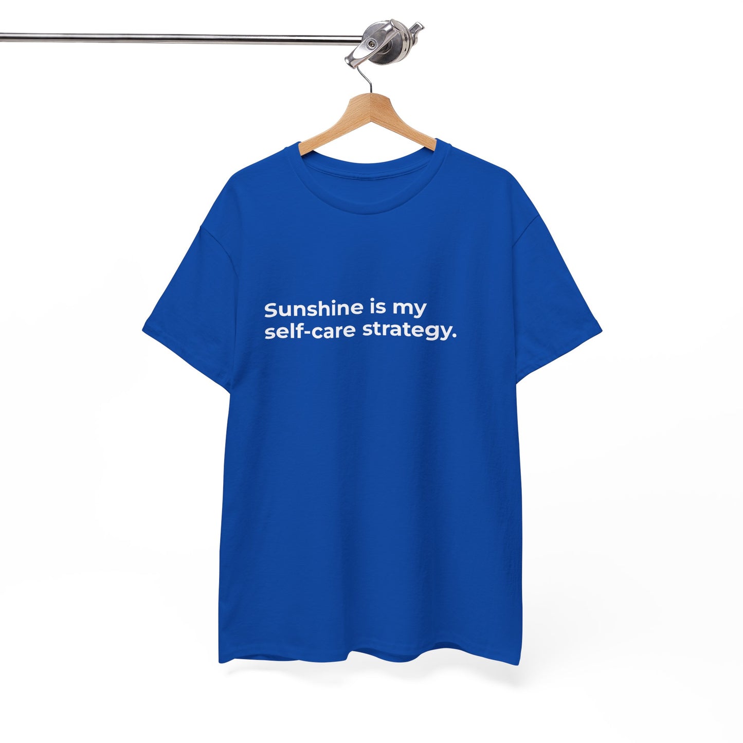 Sunshine is my Self-Care Strategy Unisex Heavy Cotton Tee - Empowering Self-Care Message Shirt