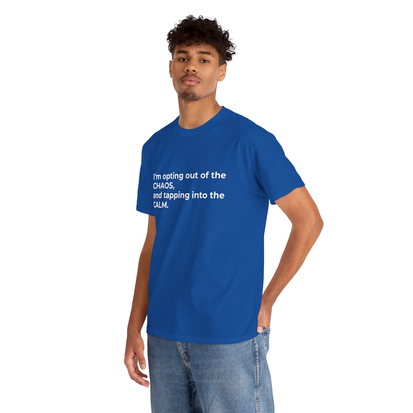 Federal Workforce Wellness Calm in Chaos Unisex Heavy Cotton Tee - Empowering Mental Resilience Message Shirt