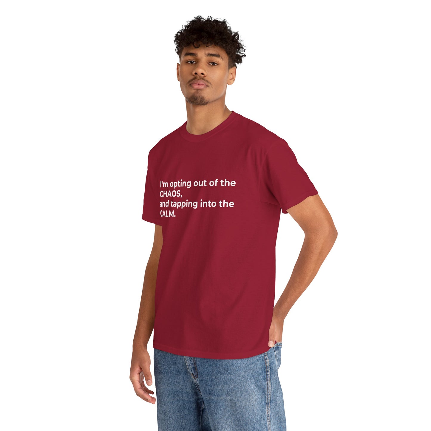 Federal Workforce Wellness Calm in Chaos Unisex Heavy Cotton Tee - Empowering Mental Resilience Message Shirt