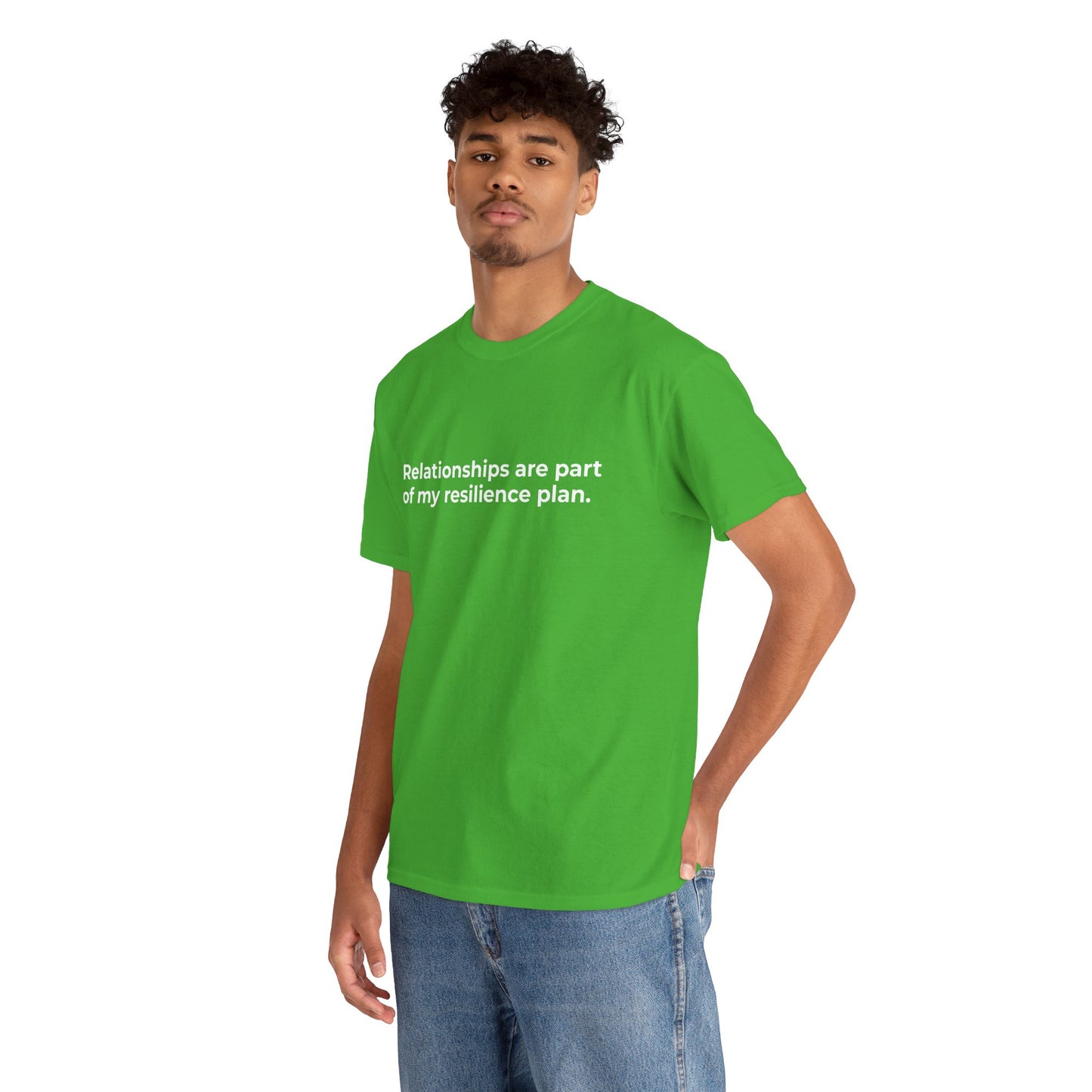 Relationships are Resilience Unisex Heavy Cotton Tee - Empowering Self-Care Message Shirt