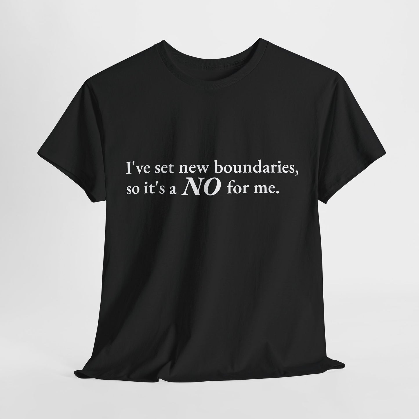 New Boundaries CORE Work Unisex Heavy Cotton Tee - Empowering Personal Boundaries Message Shirt