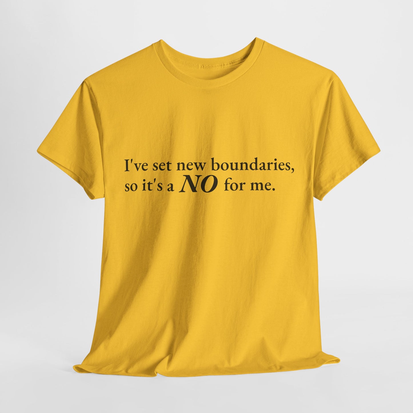 New Boundaries CORE Work Unisex Heavy Cotton Tee - Empowering Personal Boundaries Message Shirt