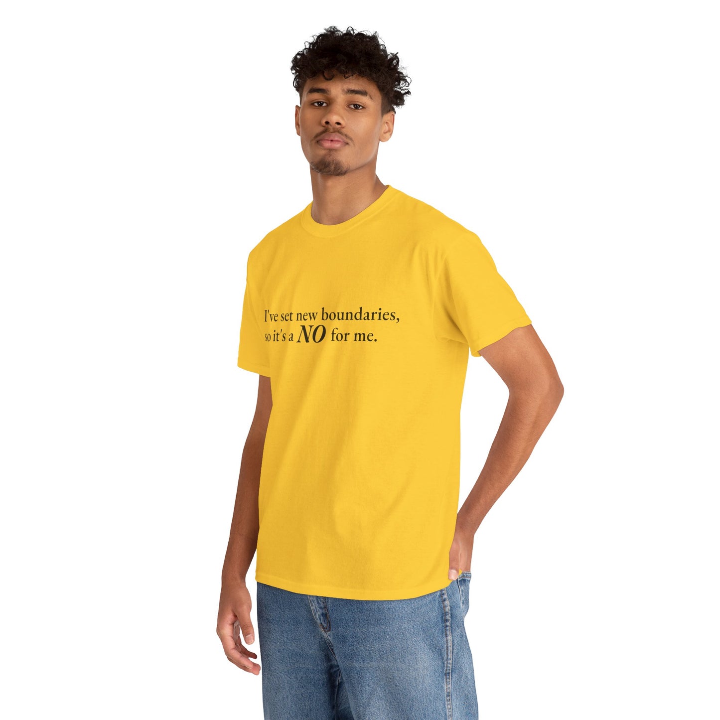 New Boundaries CORE Work Unisex Heavy Cotton Tee - Empowering Personal Boundaries Message Shirt